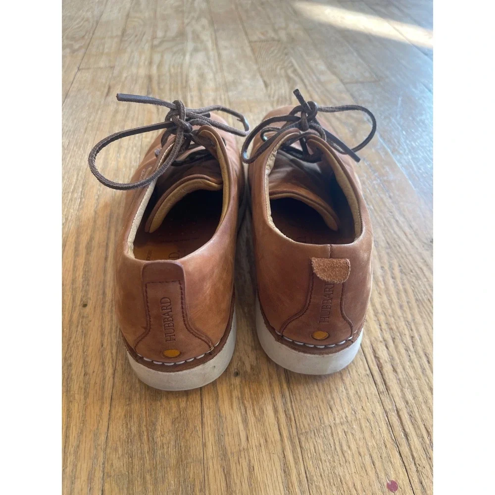 Samuel Hubbard Mens Free Tan Leather Oxford Vibram Sole 8.5‎ M Waxhide Walking